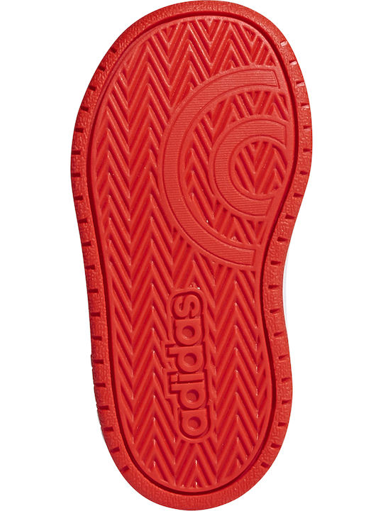 Hoops MID 2.0 I Αθλητικά Παιδικά Παπούτσια Μπάσκετ με Κορδόνια Core Black / Cloud White / Hi-res Red