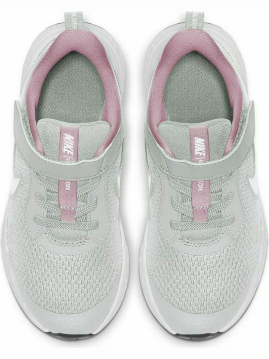 Revolution Revolution 5 Kids Sports Shoes Running with Hoop & Loop Closure Photon Dust / White / Pink Foam