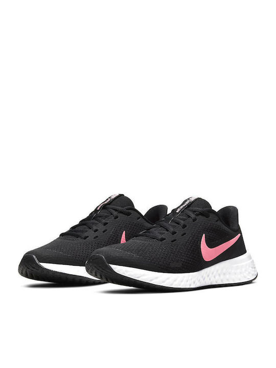 Revolution 5 Gs Детски Спортни Обувки Running с Връзки Черни / Sunset Pulse