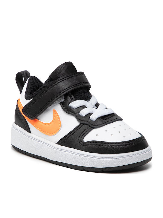 Court Borough Kids Sneakers with Hoop & Loop Closure White