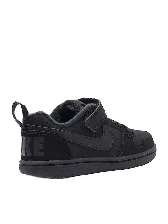 Court Court Borough PSV Kids Sports Shoes Basketball with Hoop & Loop Closure Black