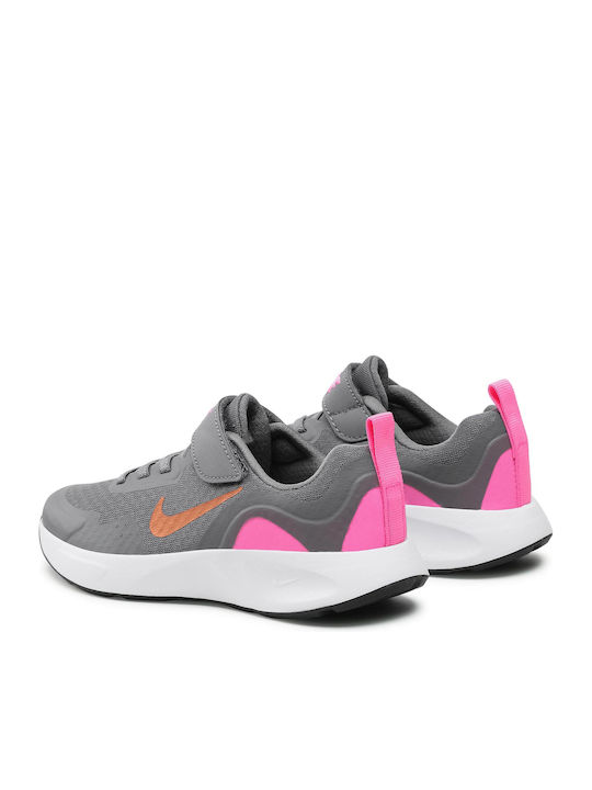 Wearallday Детски Спортни Обувки Running с Велкро Сиви