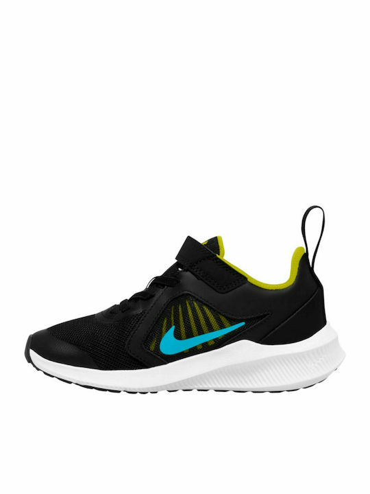 Downshifter Downshifter 10 Kids Sports Shoes Running with Hoop & Loop Closure Black / Chlorine Blue
