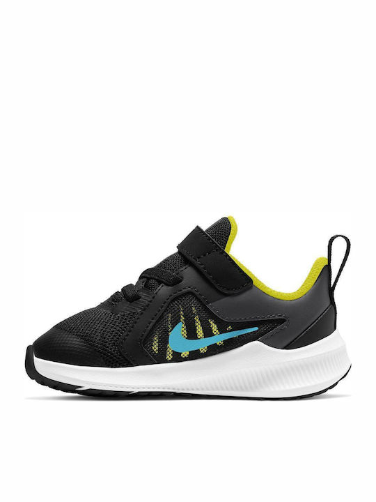 Downshifter Downshifter 10 Kids Sports Shoes Running with Hoop & Loop Closure Black / Chlorine Blue / High Voltage