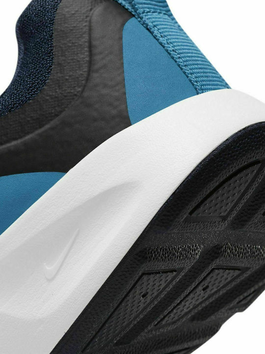 Wearallday PSV Kids Sports Shoes Running with Hoop & Loop Closure Navy Blue