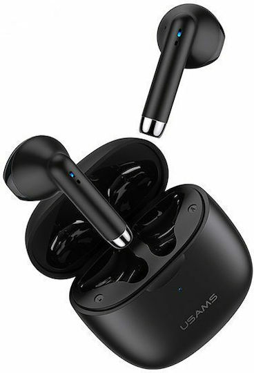 Usams IA04 Ohrstöpsel Bluetooth-Freisprecheinrichtung Kopfhörer mit Ladeetui Schwarz