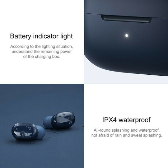 Xiaomi Redmi AirDots 3 In-ear Bluetooth Handsfree Ακουστικά με Θήκη Φόρτισης Μπλε
