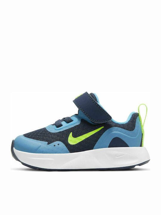 Wearallday Tdv Kids Sports Shoes Running with Hoop & Loop Closure Blue