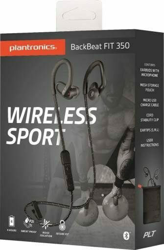 Plantronics Backbeat Fit 350 In-ear Bluetooth Handsfree Căști cu Rezistență la Transpirație Negru