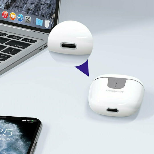 Tronsmart Onyx Ace Слушалка за ухо Bluetooth Handsfree Безжични слушалки с Калъф за Зареждане Бяа