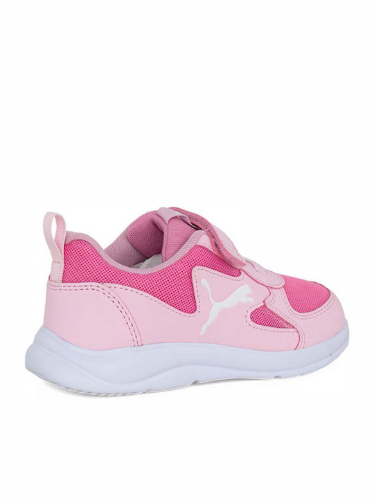 Fun Racer Ac Ps Preschool Kids Sports Shoes Running with Hoop & Loop Closure Pink