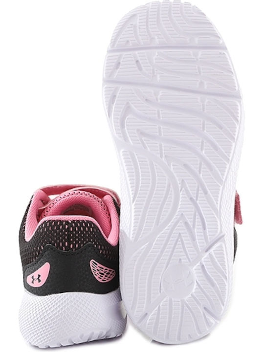Pre School UA Pursuit 2 AC Kids Sports Shoes Running with Hoop & Loop Closure Black