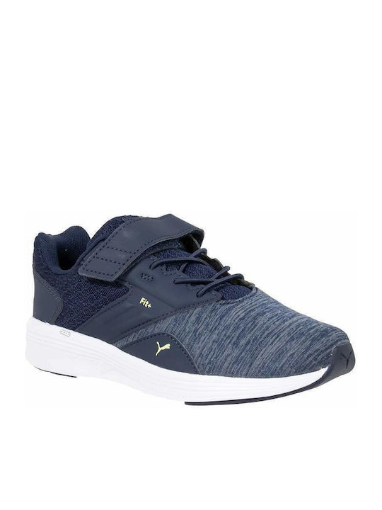 NRGYb Comet V PS Kids Sports Shoes Running with Hoop & Loop Closure Navy Blue