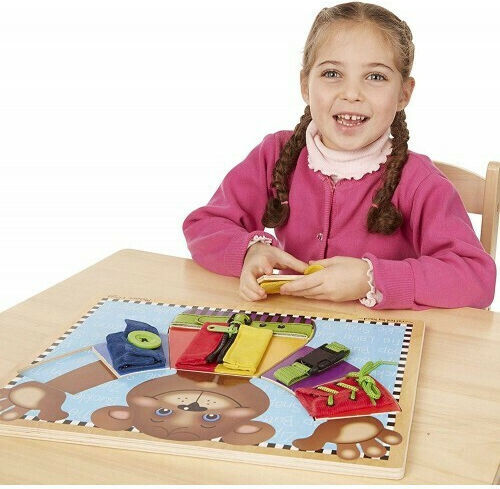 Melissa & Doug Basic Skills Board Joc Educațional de Cunoștințe din Lemn pentru 3+ ani Ani