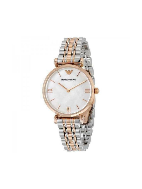 Emporio Armani Watch with Pink Gold Metal Bracelet