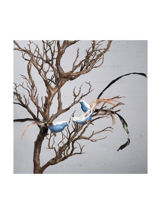 Supergreens Decorative Bird made of Fabric Blueish 5x5x5cm 1pcs