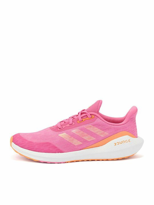 EQ21 Run J Kids Sports Shoes Running with Laces Screaming Pink / Screaming Orange / Cloud White
