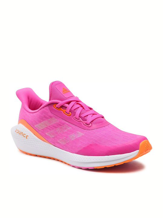 EQ21 Run J Kids Sports Shoes Running with Laces Screaming Pink / Screaming Orange / Cloud White