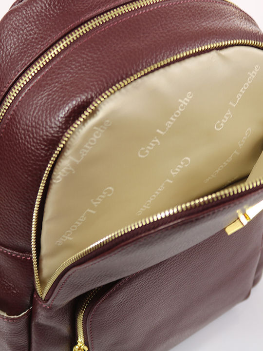 Leather Women's Bag Backpack Burgundy
