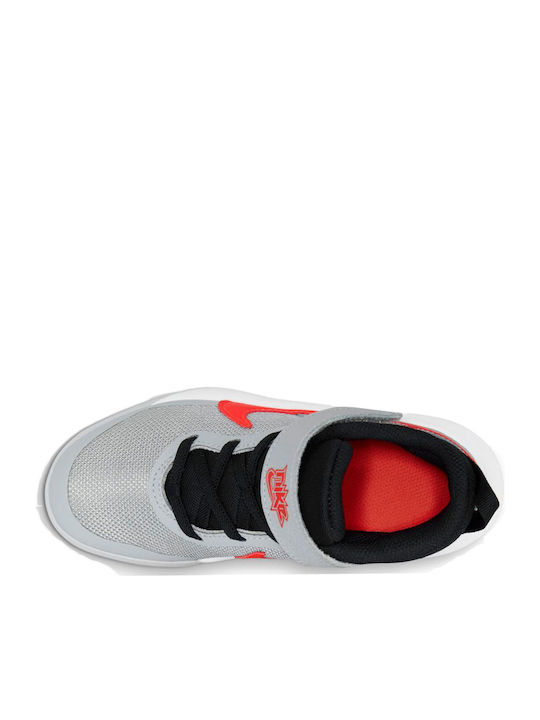 Hustle Hustle 10 Kids Sports Shoes Running with Hoop & Loop Closure Gray