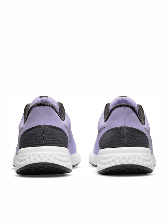Revolution Revolution 5 Kids Sports Shoes Running with Laces Lilac / Dark Smoke Grey / White / Metallic Silver