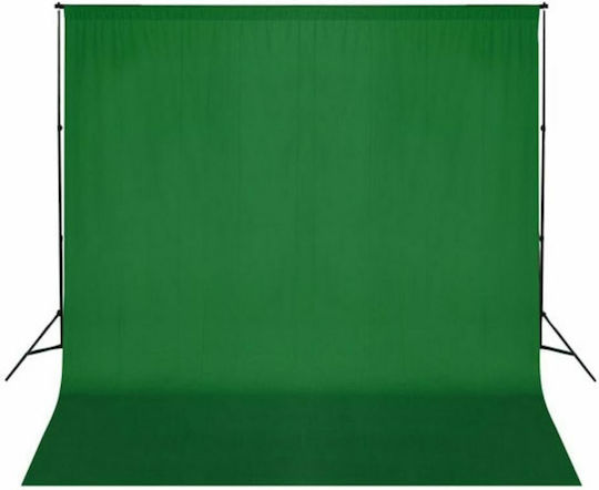 vidaXL Cotton Photography Backdrop Fabric 300x300cm Green