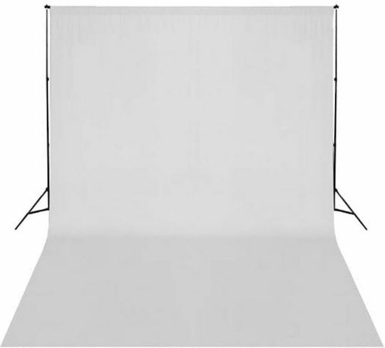 vidaXL Cotton Photography Backdrop Fabric 300x500cm White