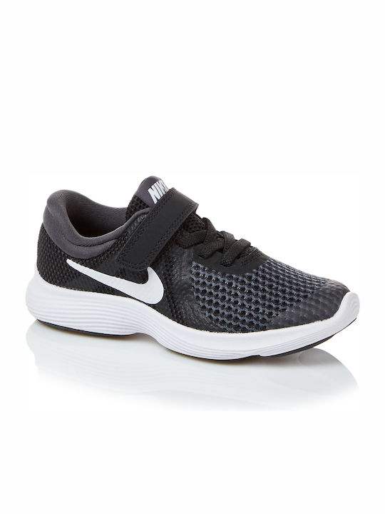 Revolution Revolution 4 PSV Kids Sports Shoes Running with Hoop & Loop Closure Black / White / Anthracite