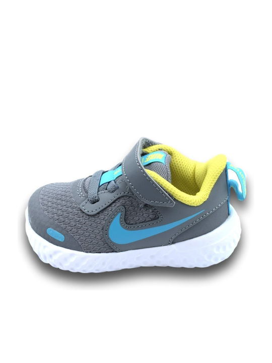 Revolution Revolution 5 Kids Sports Shoes Running with Hoop & Loop Closure Gray