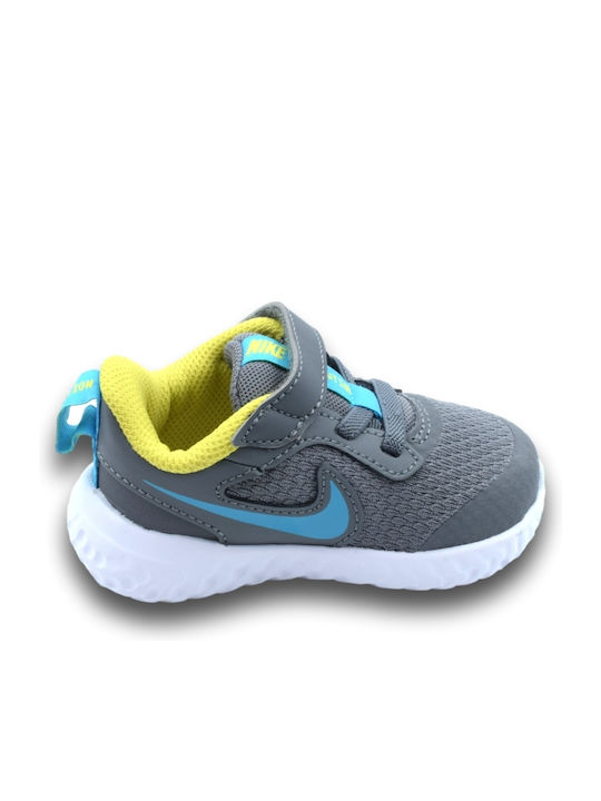 Revolution Revolution 5 Kids Sports Shoes Running with Hoop & Loop Closure Gray