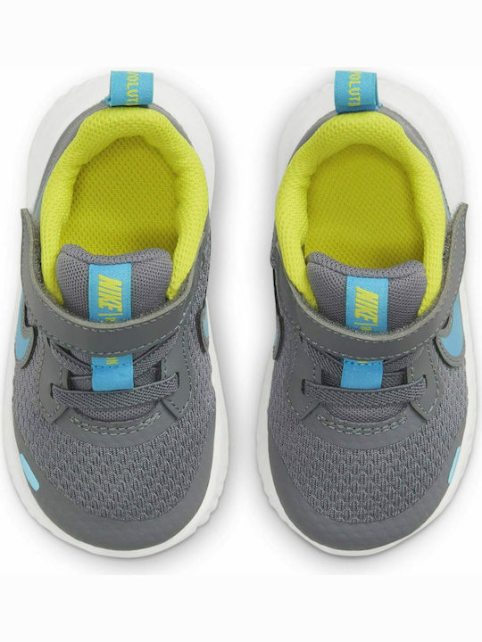 Revolution Revolution 5 Kids Sports Shoes Running with Hoop & Loop Closure Gray