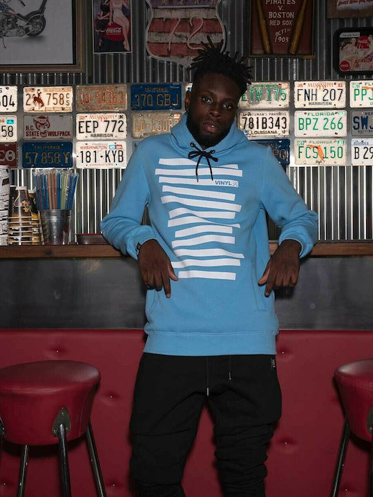 Sweatshirt with Hood Light Blue