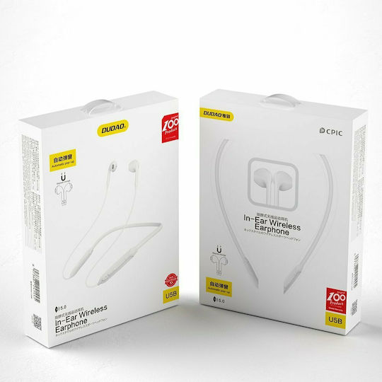 Dudao U5B In-ear Bluetooth Handsfree Ακουστικά Λευκά