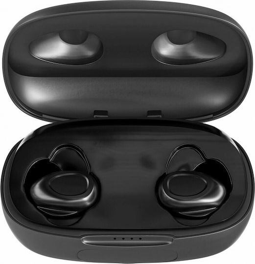 Natec Soho In-ear Bluetooth Handsfree Căști cu Carcasă de Încărcare Negru