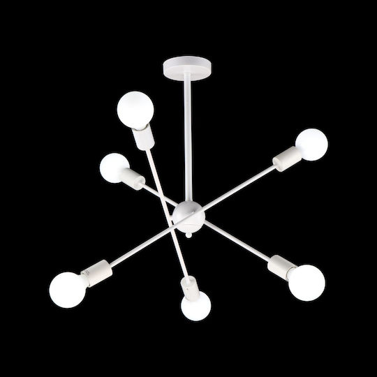 Home Lighting Gwen Κρεμαστό Φωτιστικό Λευκό με Ντουί E27 75x75x57εκ.