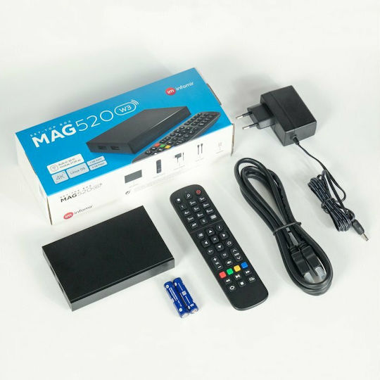 Infomir TV Box MAG520w3 4K UHD με WiFi USB 2.0 / USB 3.0 1GB RAM και 4GB Αποθηκευτικό Χώρο με Λειτουργικό Linux