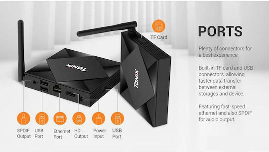 Tanix TV Box TX6s 8K UHD with WiFi USB 2.0 4GB RAM and 64GB Storage Space with Operating System Android 10.0