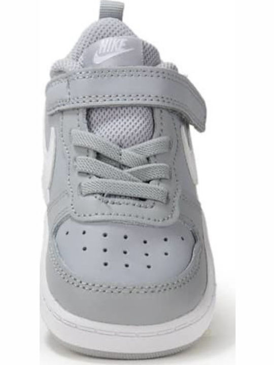 Court Borough Low 2 Kids Sports Shoes with Hoop & Loop Closure Gray