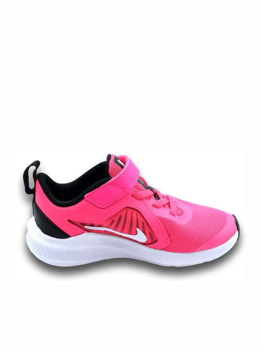 Downshifter Downshifter 10 Kids Sports Shoes Running with Hoop & Loop Closure Hyper Pink / White / Black