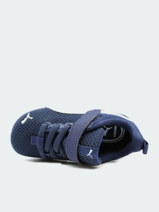 Anzarun Lite Kids Sports Shoes Running with Hoop & Loop Closure Navy Blue