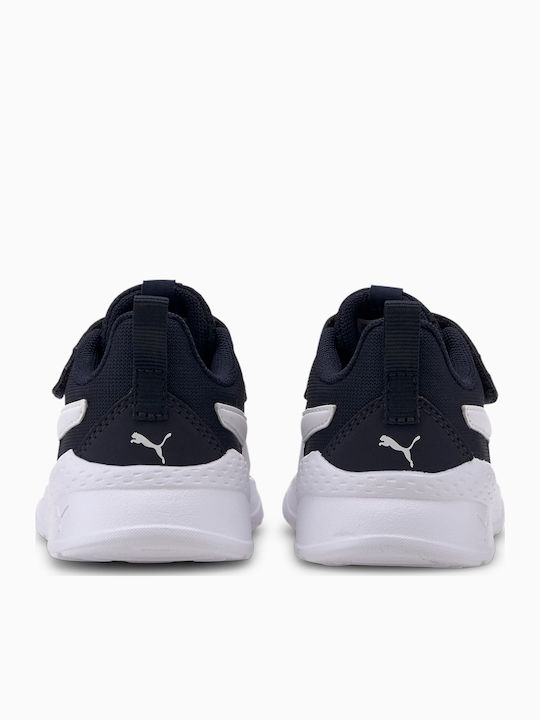 Anzarun Lite Kids Sports Shoes Running with Hoop & Loop Closure Navy Blue