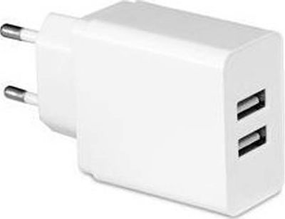 MediaRange Charger Without Cable with USB-A Port and USB-C Port Whites (MRMA112)