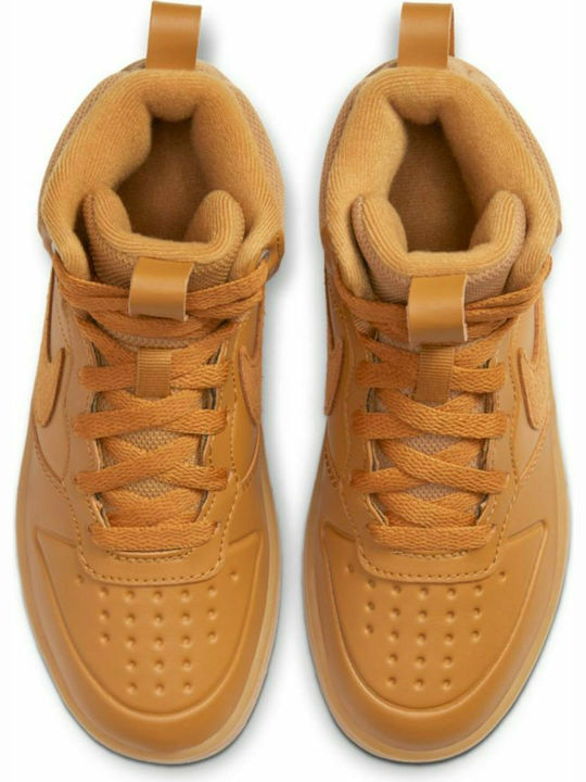 Court Court Borough Mid 2 Kids Sports Shoes Basketball with Laces Brown