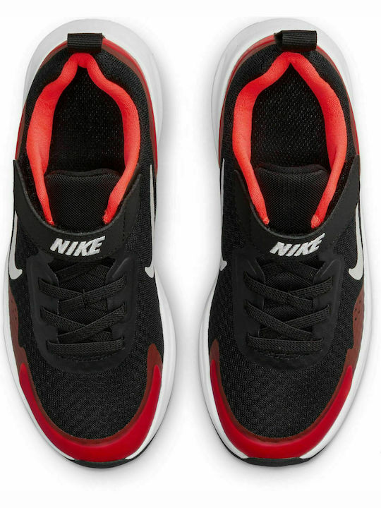 Wearallday PS Kids Sports Shoes Running with Hoop & Loop Closure Black