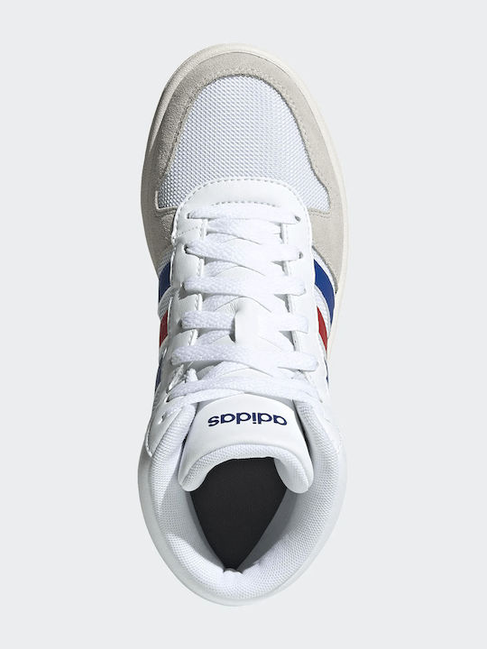 Hoops Hoops 2.0 Mid K Kids Sports Shoes Basketball with Laces Cloud White / Collegiate Royal / Scarlet