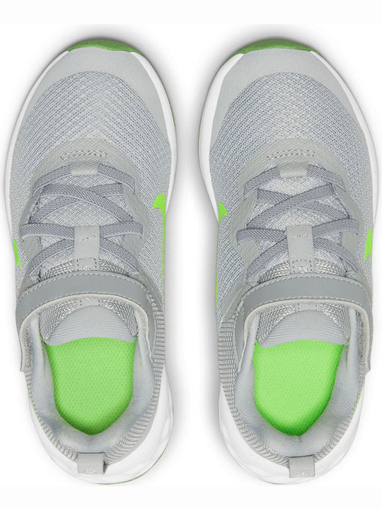 Revolution 6 Kids Sports Shoes Running with Hoop & Loop Closure Lt Smoke Gray Green Strike Dk Smoke Gray
