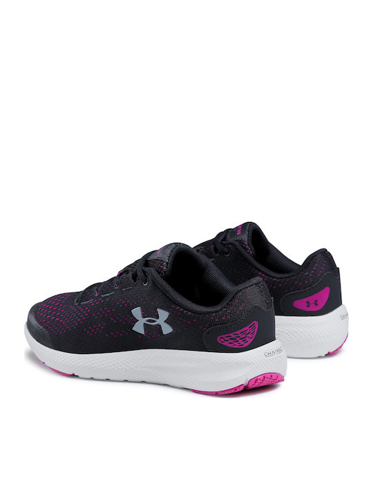 Charged Pursuit 2 Kids Sports Shoes Running with Laces Navy Blue