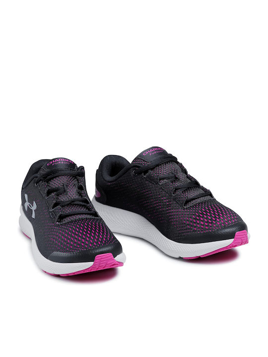 Charged Pursuit 2 Kids Sports Shoes Running with Laces Navy Blue