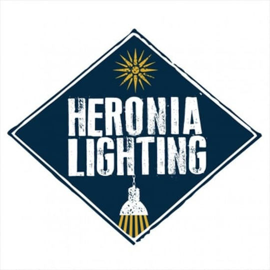 Heronia GL-1010/25 1/L Pendant Light White Bell with Socket E27 25x92.5x25cm