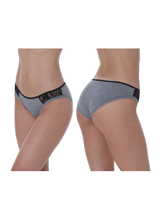 Βαμβακερά Femei Slip 3Pack White/Gray/Black
